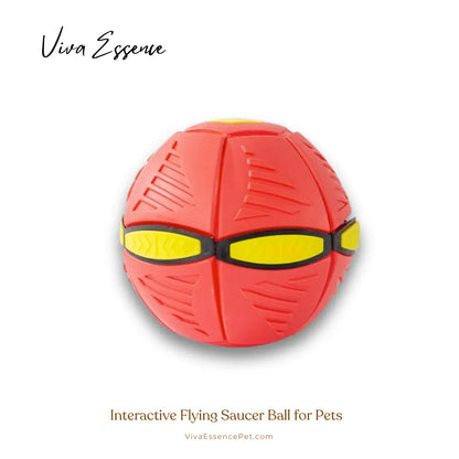 Interactive Flying Saucer Ball for Pets Lights & Dual Play Modes - Viva Essence