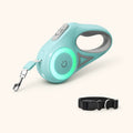 Guinzaglio retrattile LED AuraGlow per passeggiate notturne sicure con impugnatura ergonomica resistente - vivaessencepet