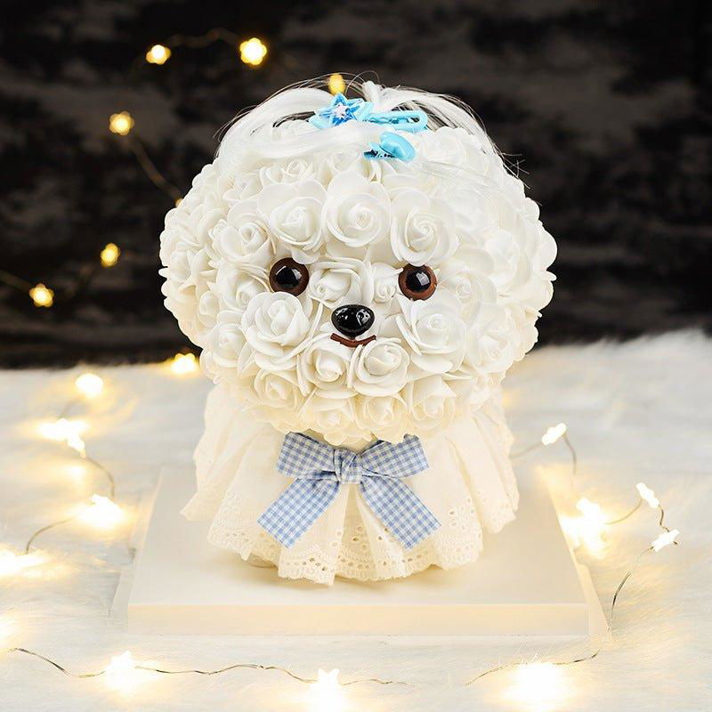 Elegant rose soap flower gift set in a luxurious presentation box for an anniversary gift for her - vivaessencepet