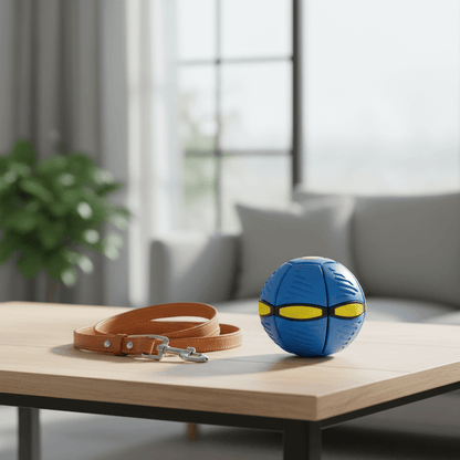 Interactive Flying UFO Saucer Ball: Transforming Pet Frisbee - -Viva Essence Pet