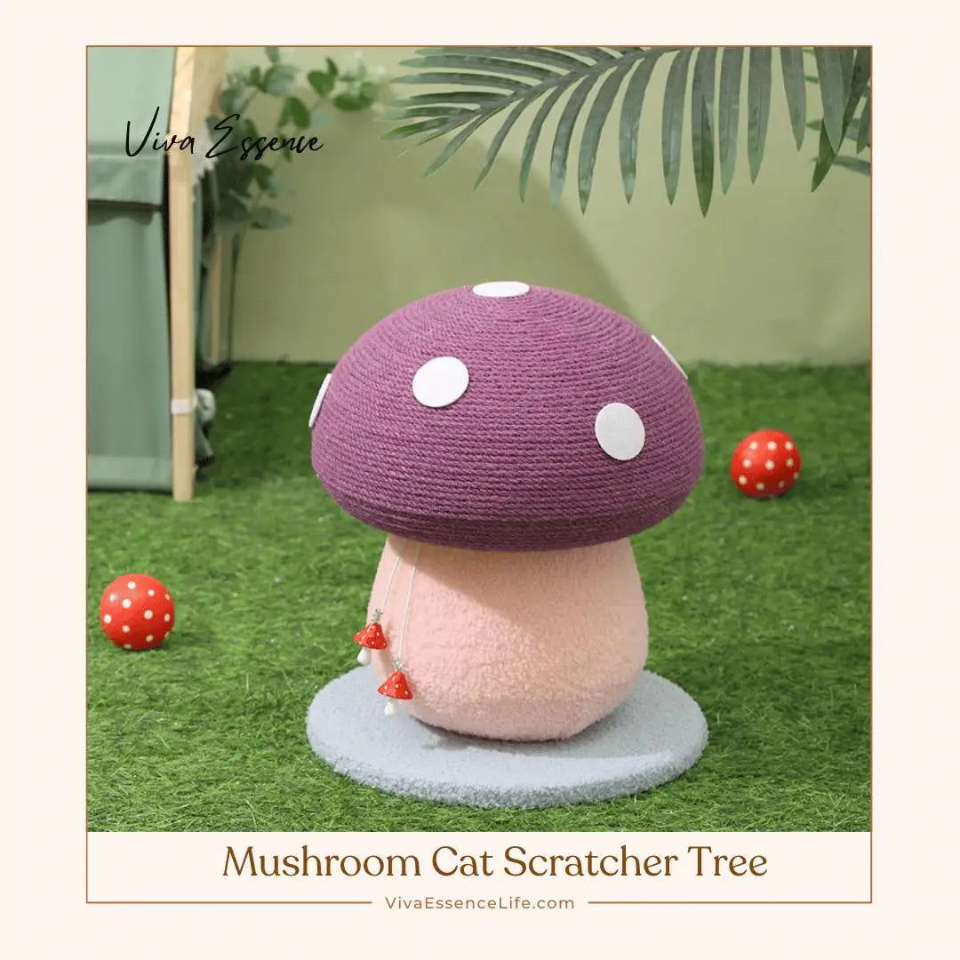 Mushroom Cat Scratcher Tree - Purple Viva Essence