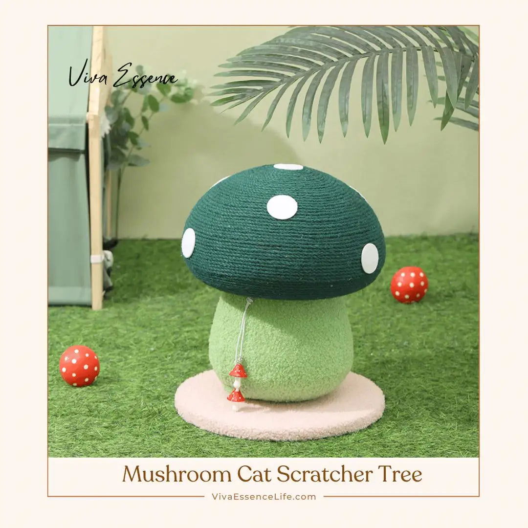 Mushroom Cat Scratcher Tree - Green Viva Essence