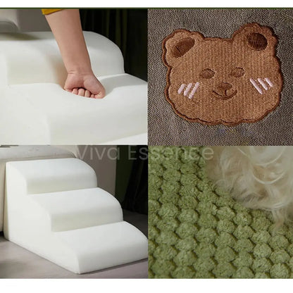 Non-Slip Dog & Cat Stairs, 2-3 Steps for Pets, Easy Climb - Viva Essence