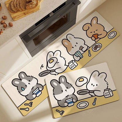 Non-slip Oil-proof Long Kitchen Mat – Durable Home Essential - Rabbit Banquet Drink Viva Essence