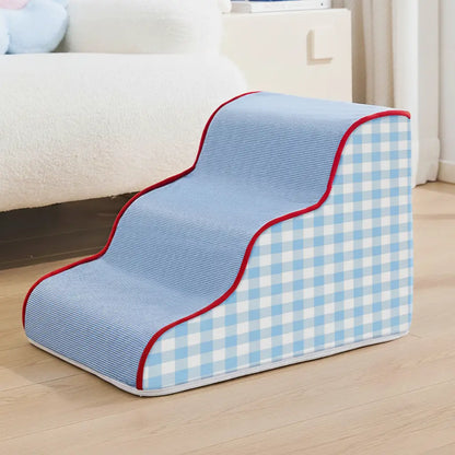 Orthopedic Dog Stairs for Joint Relief - 3 Steps Sky Blue -Viva Essence Pet