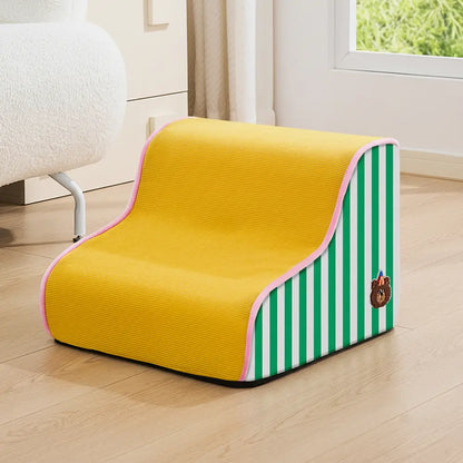 Orthopedic Dog Stairs for Joint Relief - 2 Steps Banana Yellow -Viva Essence Pet