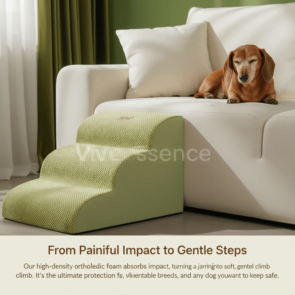 Ergonomic orthopedic dog stairs offering complete peace of mind for careful pet owners - vivaessencepet