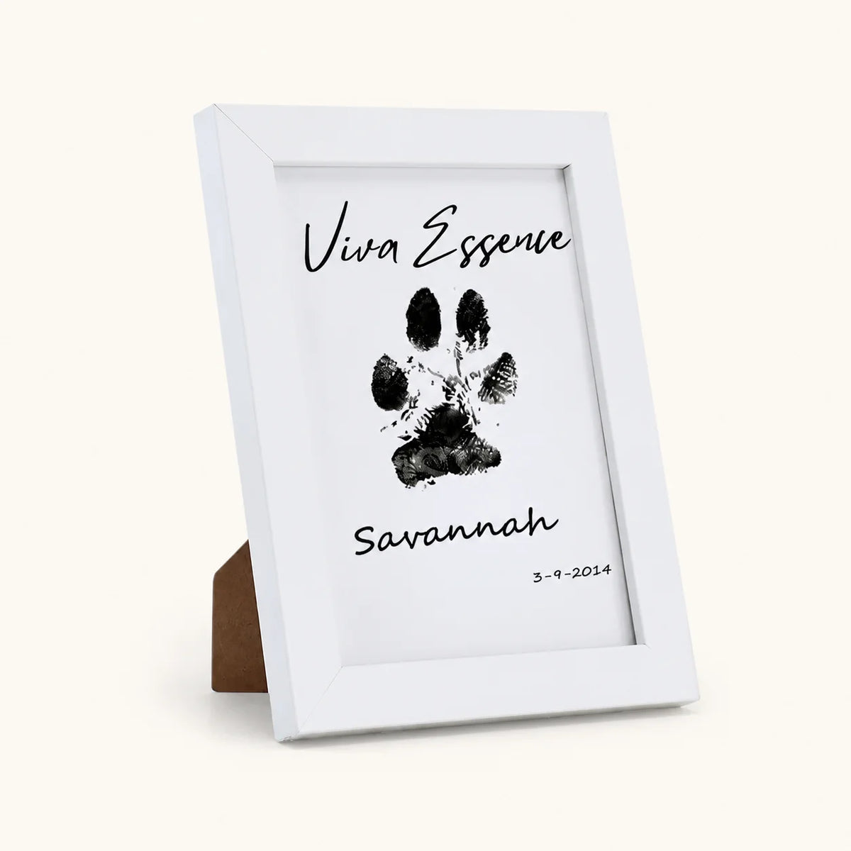 Idée parfaite de souvenir pour nouveau chiot avec tampon encreur sans salissure, cadre et cartes imprimées - vivaessencepet