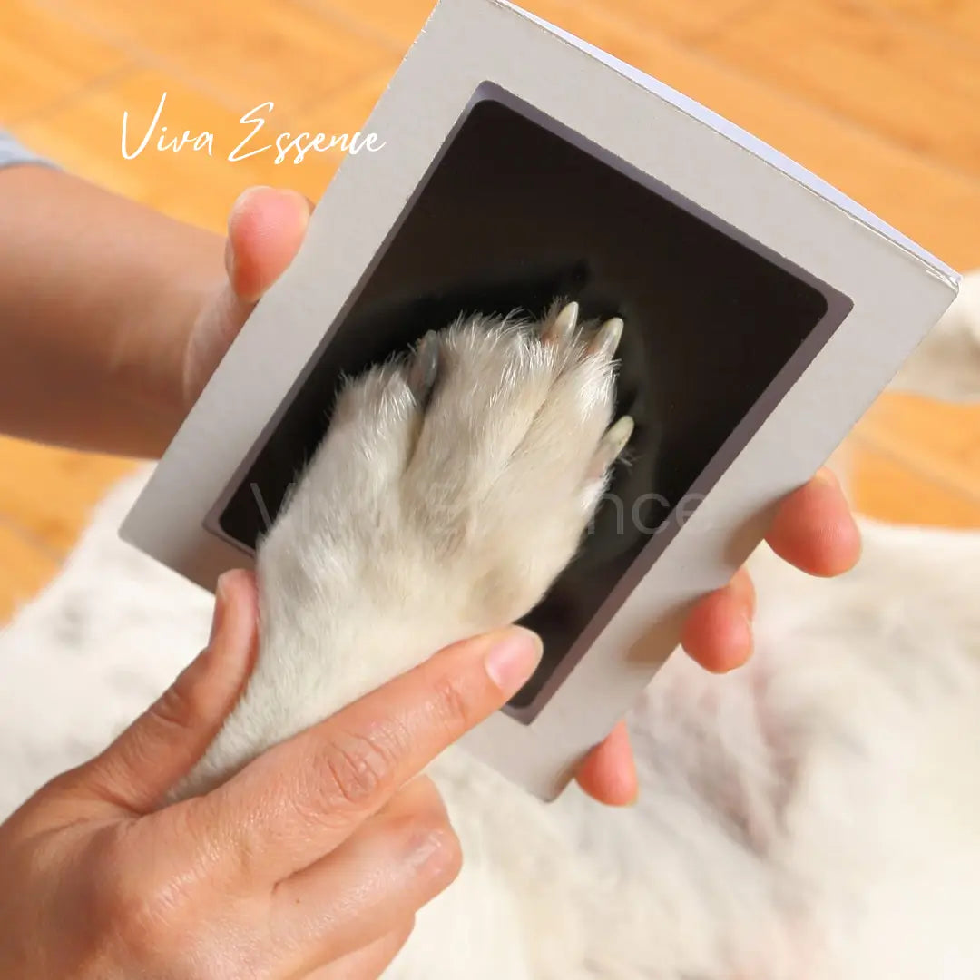 استخدام وسادة الحبر النظيفة للحيوانات الأليفة لالتقاط تذكار مثالي وآمن لجرو جديد - vivaessencepet