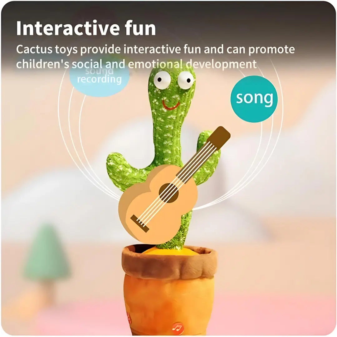 WigglePaws dancing cactus toy engaging a curious dog, acting as a fun and safe anxiety toy for pets - vivaessencepet