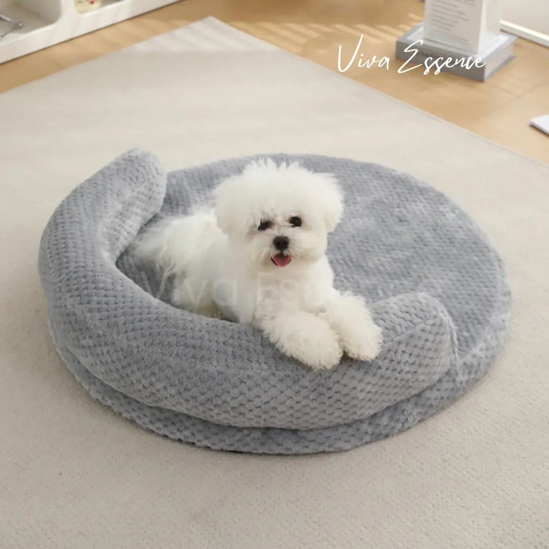 PlushNest Deluxe Orthopedic Pet Bed - Gray Viva Essence