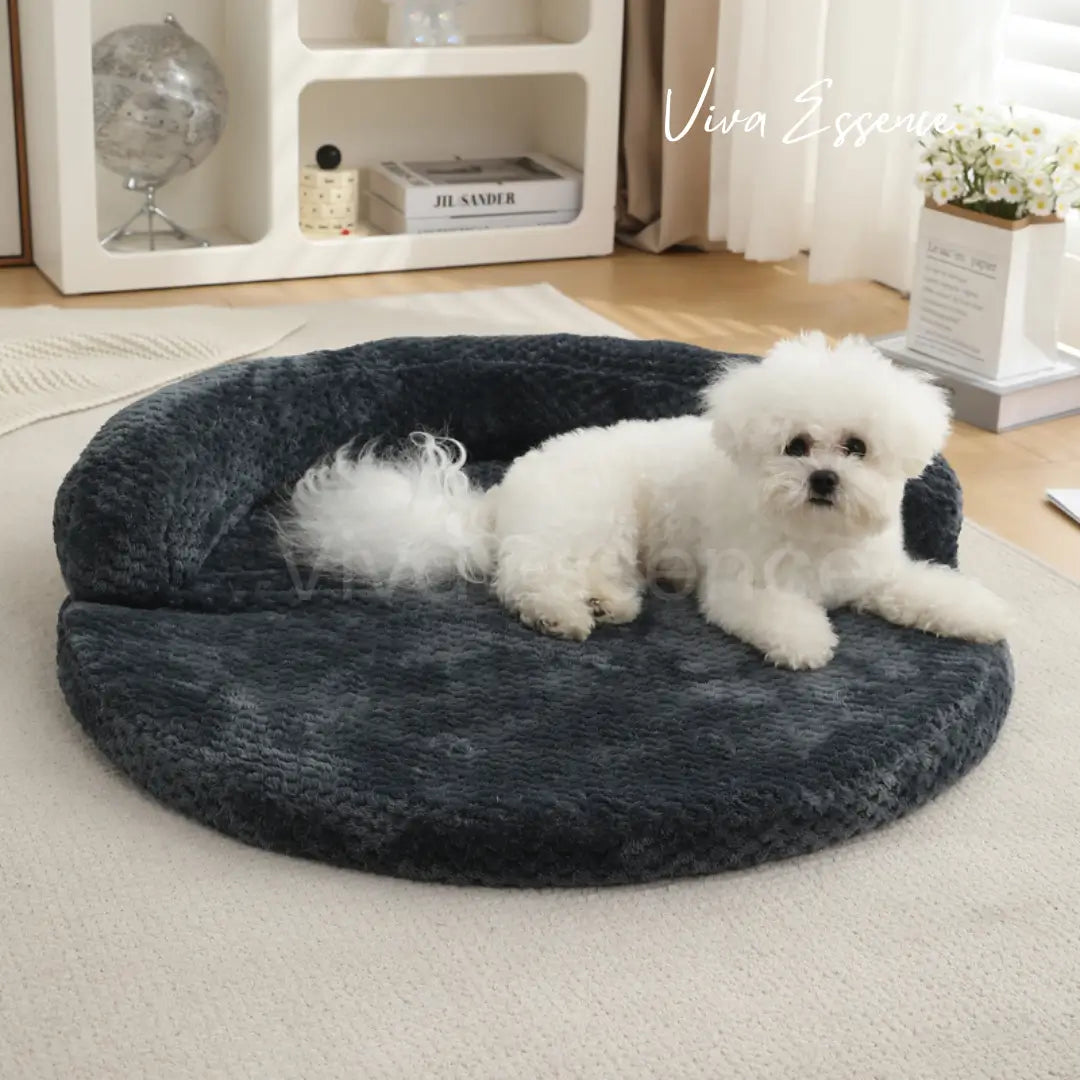 PlushNest Deluxe Orthopedic Pet Bed - Dark Viva Essence