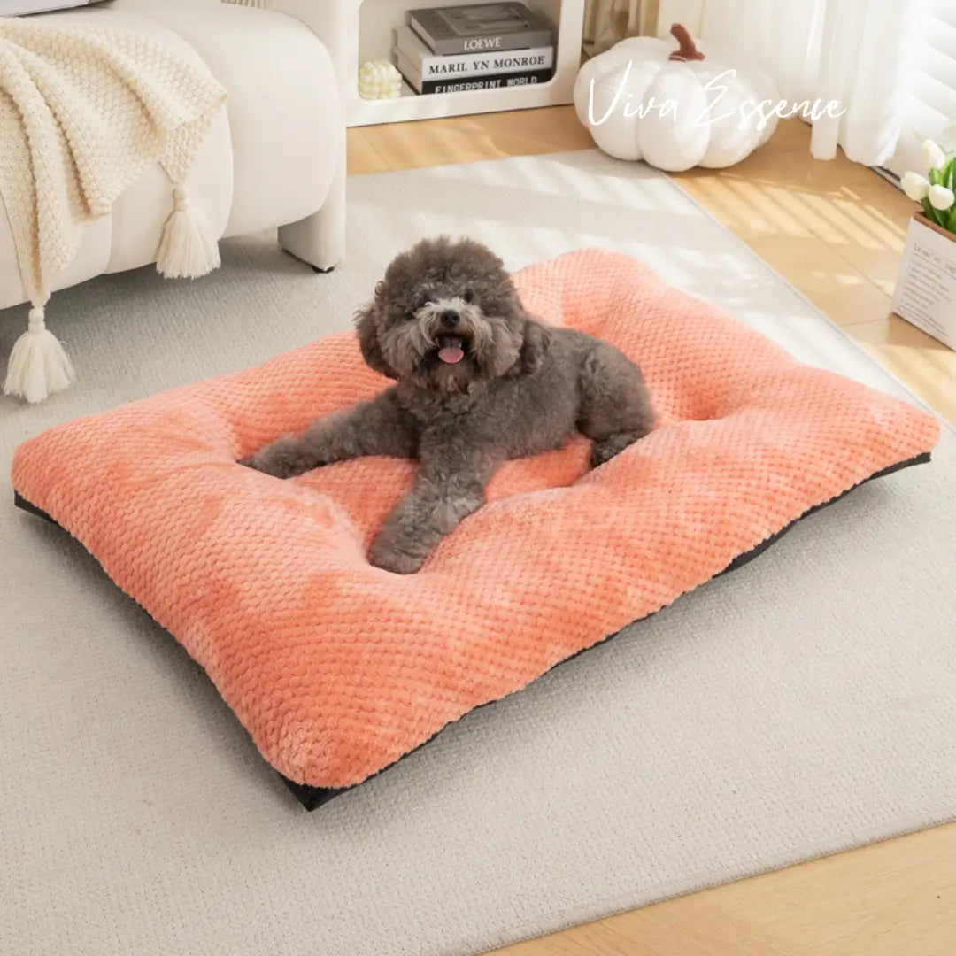 Plush Haven Luxe Comfort Pet Bed - Pink Viva Essence