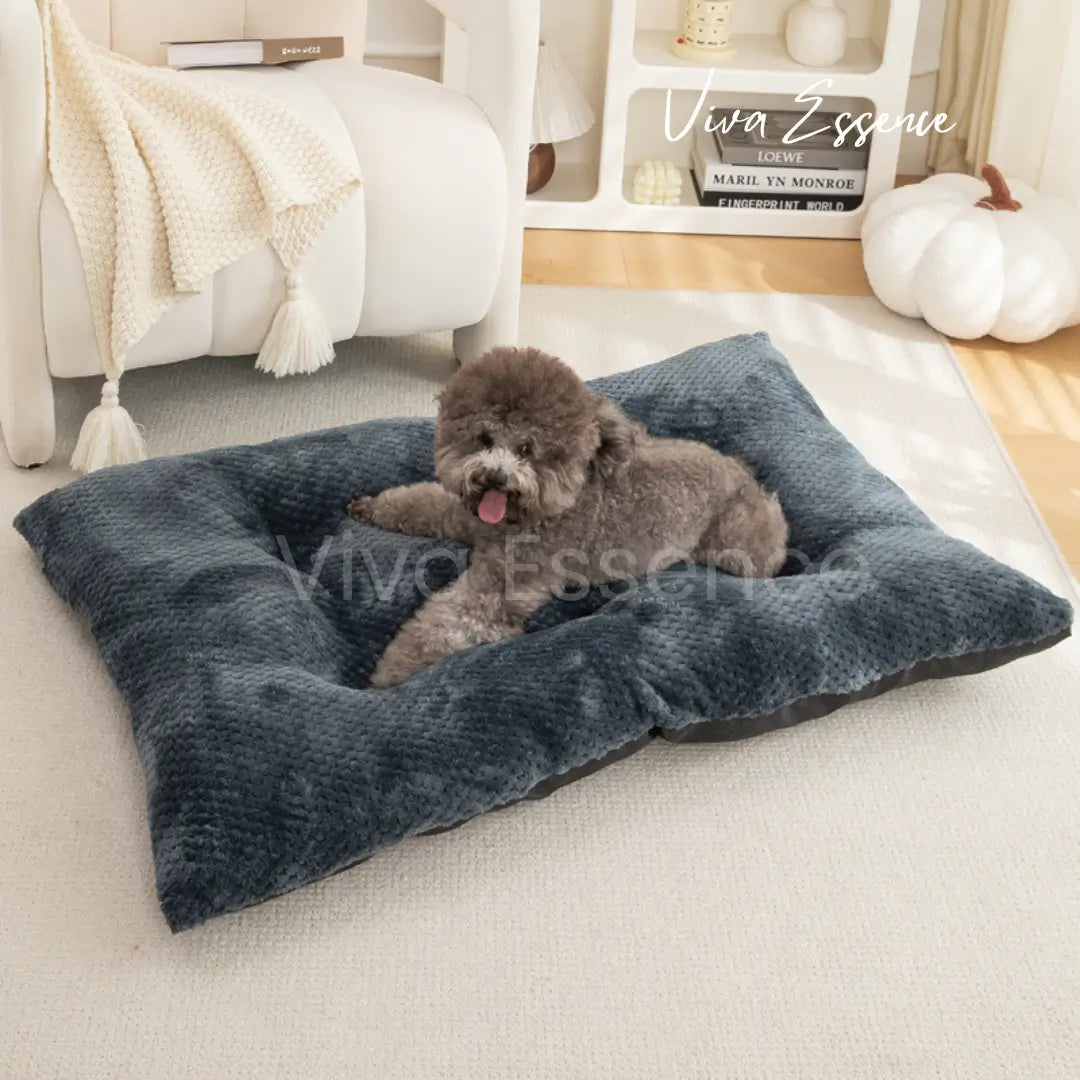 Plush Haven Luxe Comfort Pet Bed - Dark Viva Essence