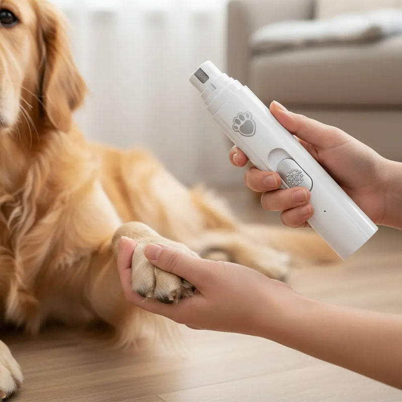 Quiet Pet Nail Grinder for Dogs & Cats - quiet nail grinding for at-home care - vivaessencepet