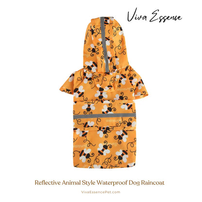 Reflective Animal Style Waterproof Dog Raincoat - Little Bee Viva Essence