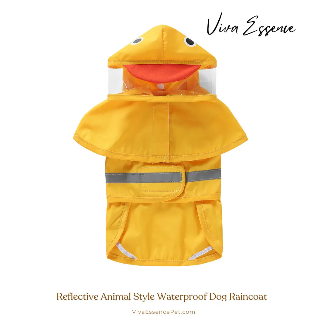 Reflective Animal Style Waterproof Dog Raincoat - Duck Viva Essence