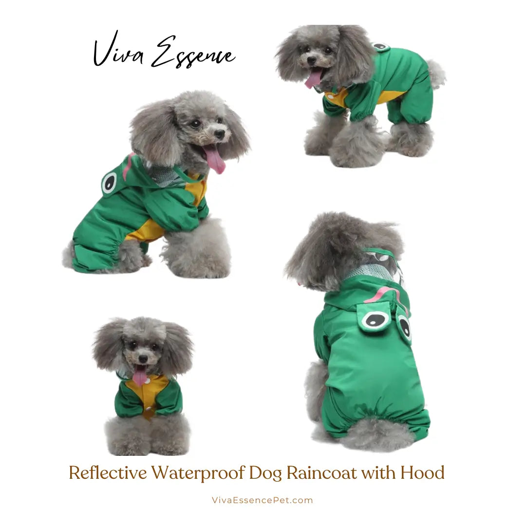 Reflective Waterproof Dog Raincoat with Hood - Viva Essence