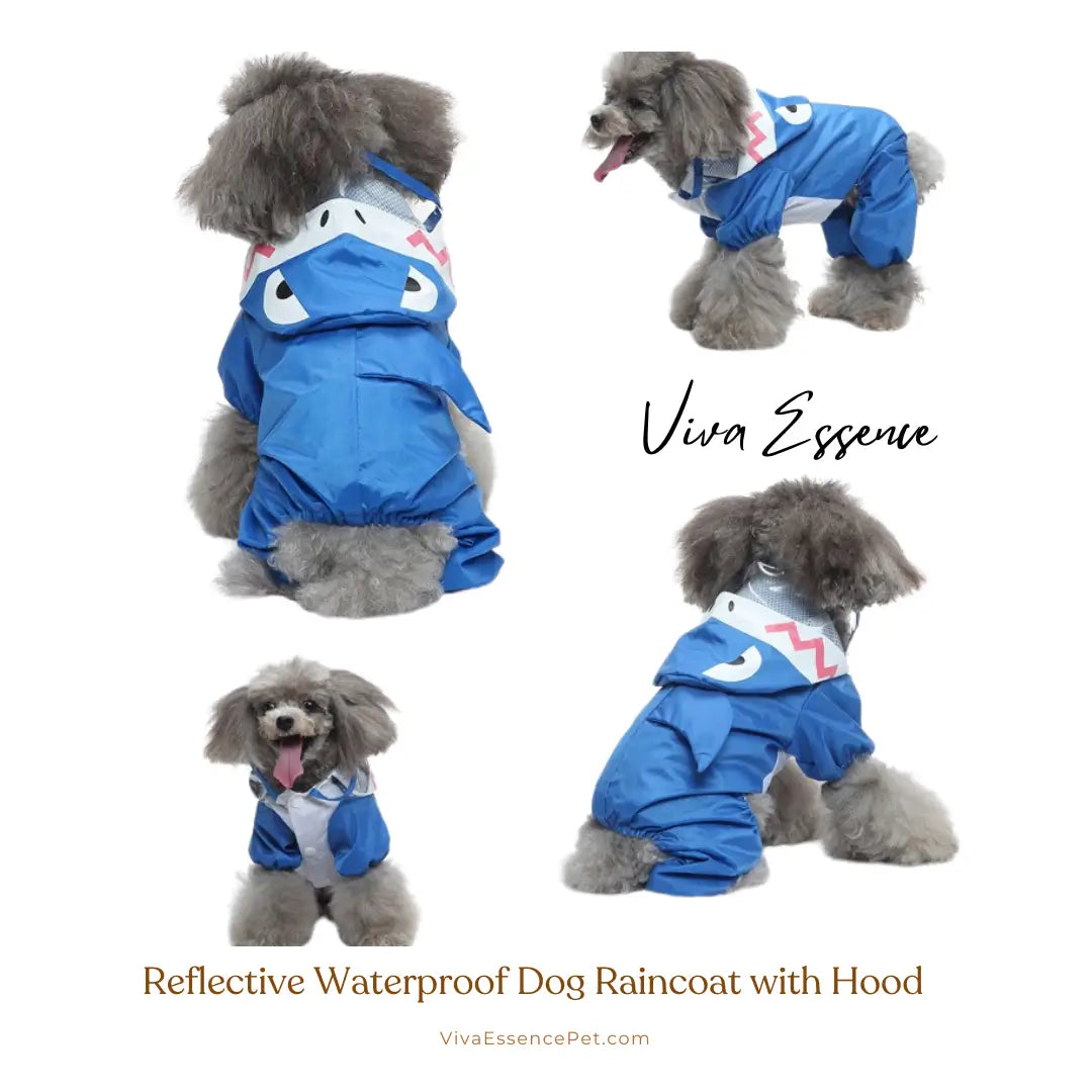 Reflective Waterproof Dog Raincoat with Hood - Viva Essence