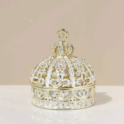 Royal Treasure Crown Ring Box - Gold Flower Crown Boxes Viva Essence