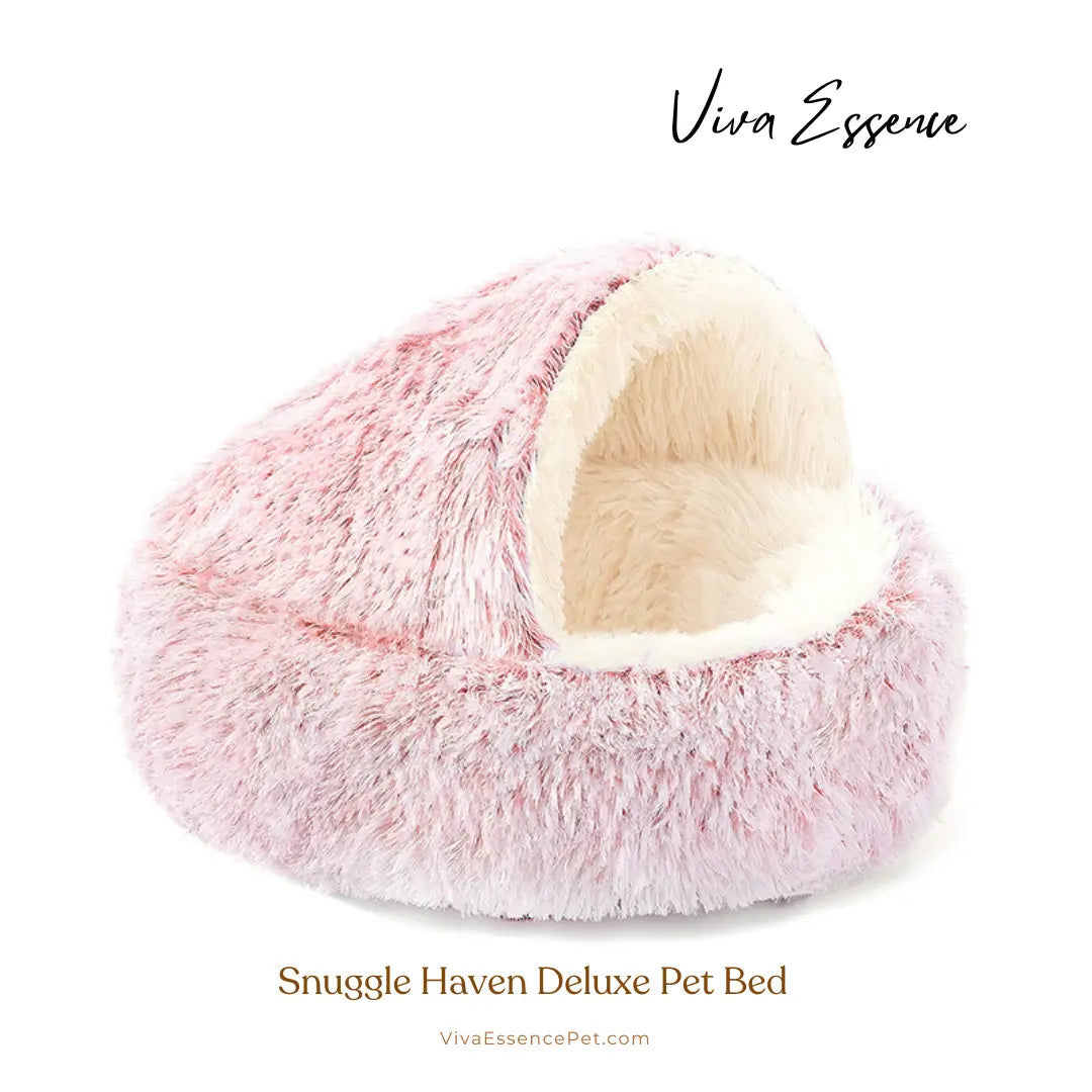 Snuggle Haven Deluxe Pet Bed - Pink Viva Essence