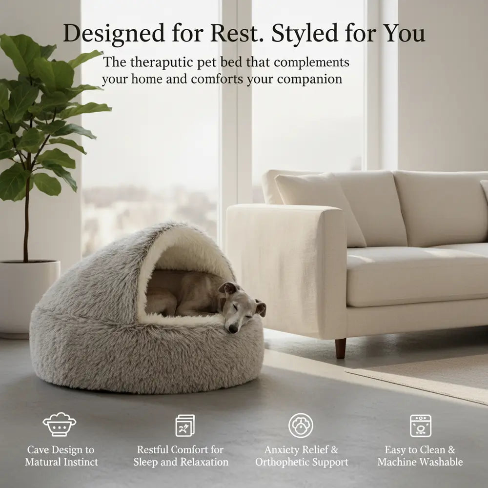 Snuggle™ Haven Deluxe Pet Bed - -Viva Essence Pet