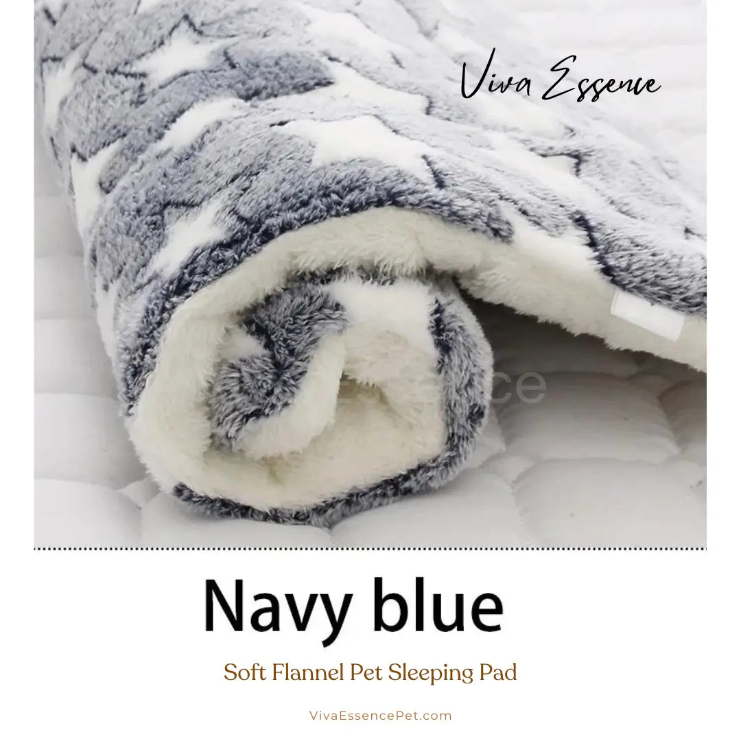 Viva Soft Flannel Potty Training Pet Sleeping Pad - Navy Blue Viva Essence