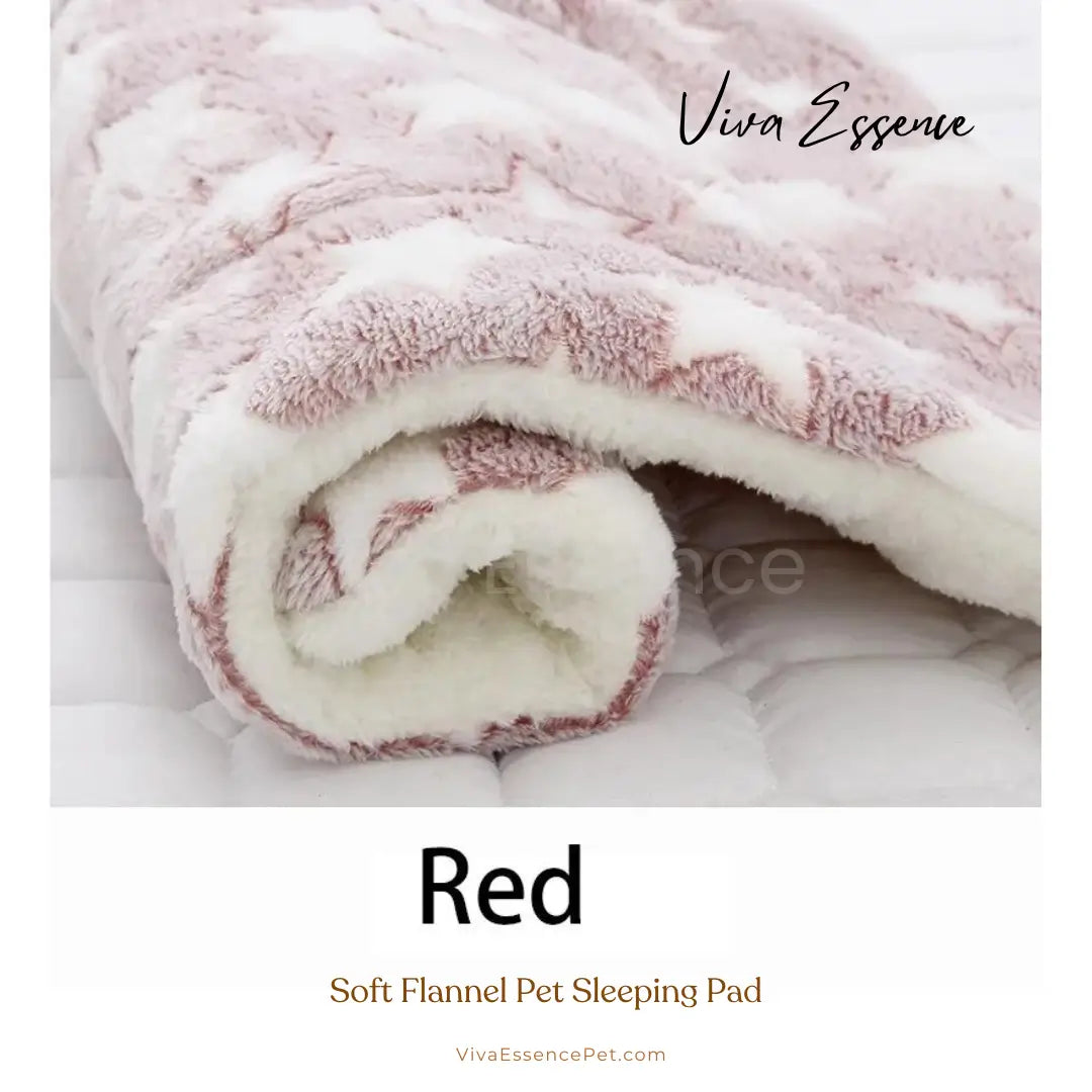 Viva Soft Flannel Potty Training Pet Sleeping Pad - Red Viva Essence