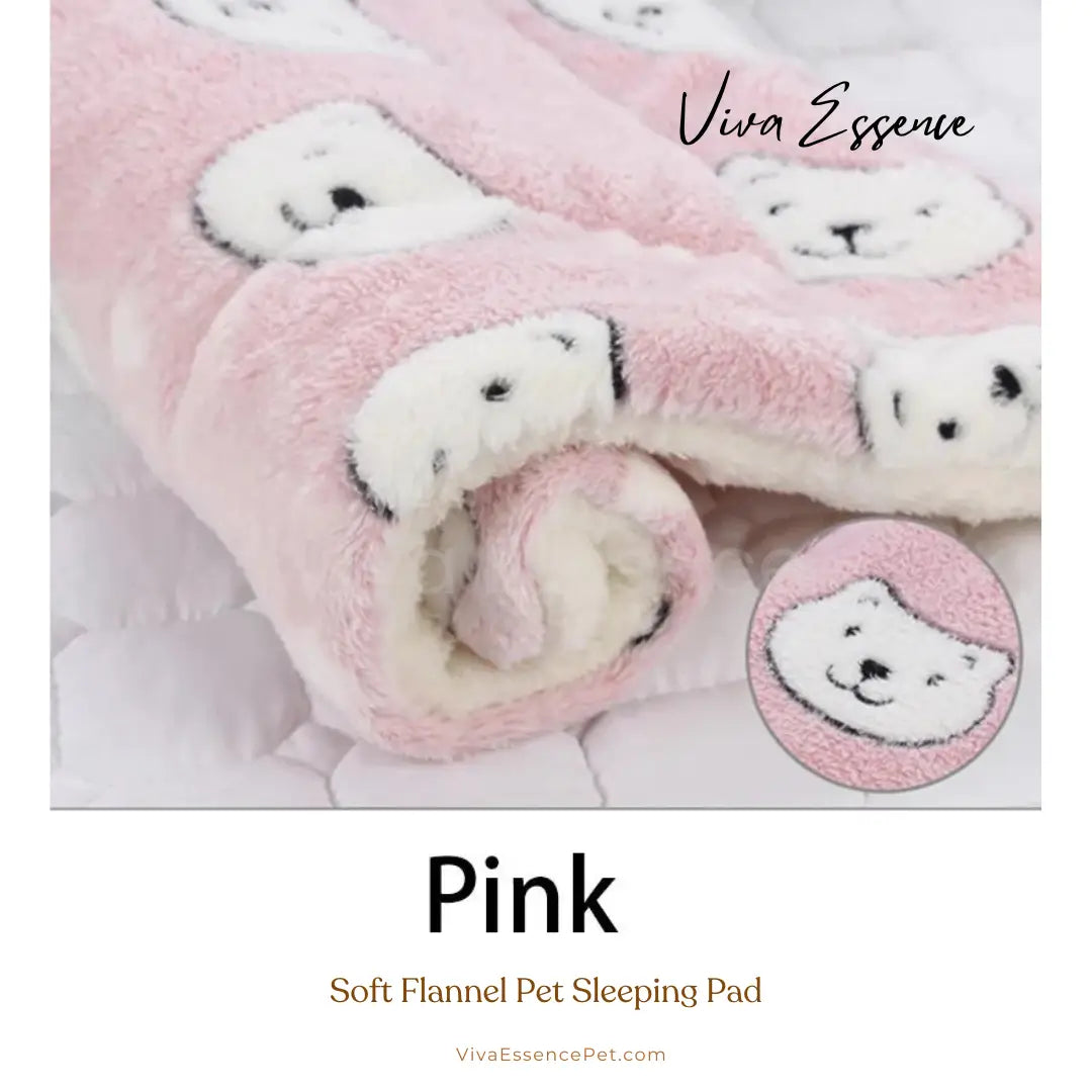 Viva Soft Flannel Potty Training Pet Sleeping Pad - Pink Viva Essence