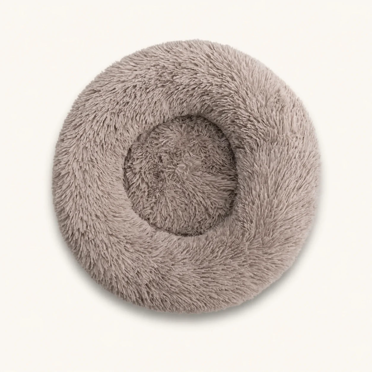 Fleece and plush donut pet bed sized for small to medium pets - vivaessencepet