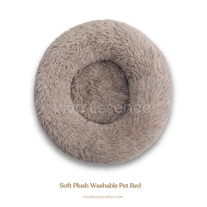 Soft Plush Washable Pet Bed - Stylish Pet Bedding - Beige Viva Essence