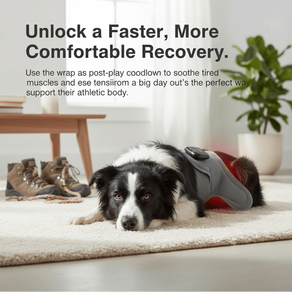 Soothing Red Light Pet Wrap for Joint Support - -Viva Essence Pet