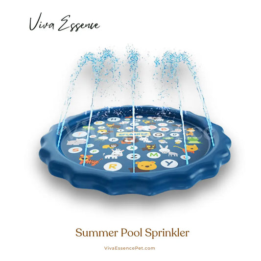 Viva Summer Pool Sprinkler for dogs - Ultimate Cooling Playground - Cartoon Blue Viva Essence