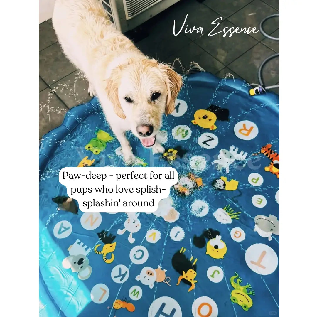 Garden hose sprinkler mat for quick backyard water play setup - vivaessencepet