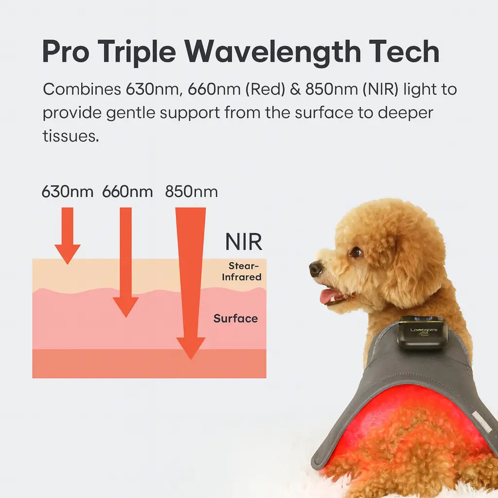 Soothing Red Light Pet Wrap for Joint Support - -Viva Essence Pet