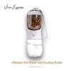 Bottiglia da viaggio 2-in-1 Aqua-Feast per animali domestici con 9 oz di acqua e 7 oz di cibo per nutrire facilmente il tuo animale in movimento - vivaessencepet