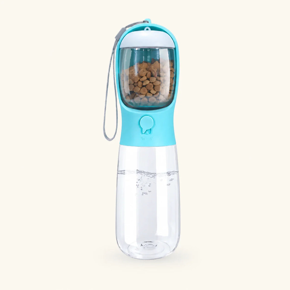 Onderste gedeelte van de on-the-go feeder met brokjes voor spontane wandelingen en trainingssessies - vivaessencepet