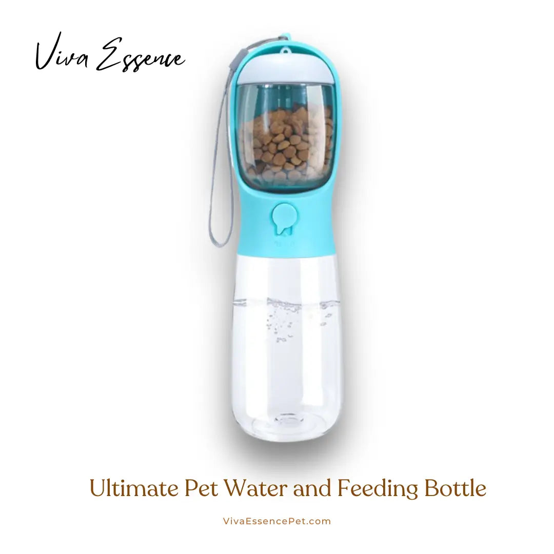 Ultimate Pet Water and Feeding Bottle - Cyan Large - 18 oz Viva Essence