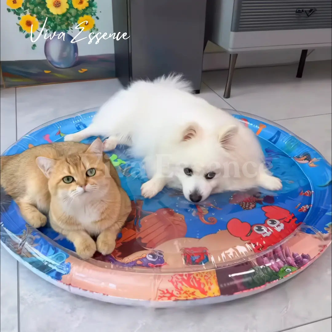 Large breed dog resting on non-electric Paw Cool Oasis Bed with orthopedic-style support - vivaessencepet