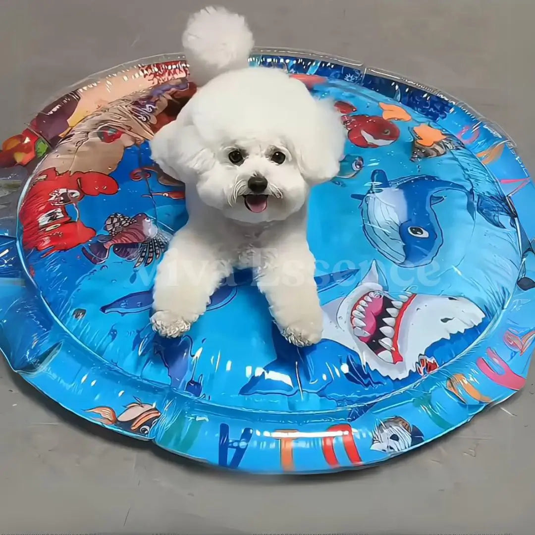 Upgraded pet cooling water bed with refillable design for warm-weather rest - vivaessencepet