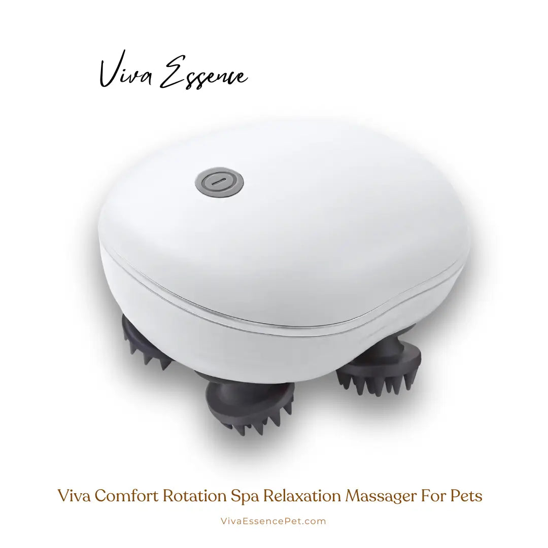 Viva Comfort Rotation Spa Relaxation Massager For Dogs and Cats - White Viva Essence