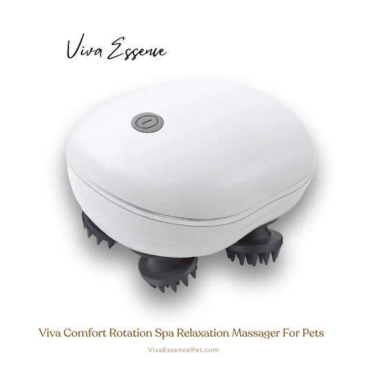 Viva Comfort Rotation Spa Relaxation Massager For Dogs and Cats - White Viva Essence