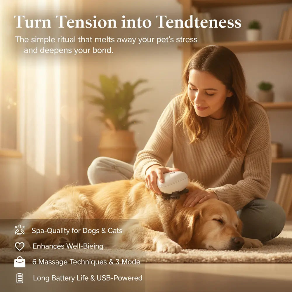 Viva Pet Spa: Handheld Calming Massager - -Viva Essence Pet