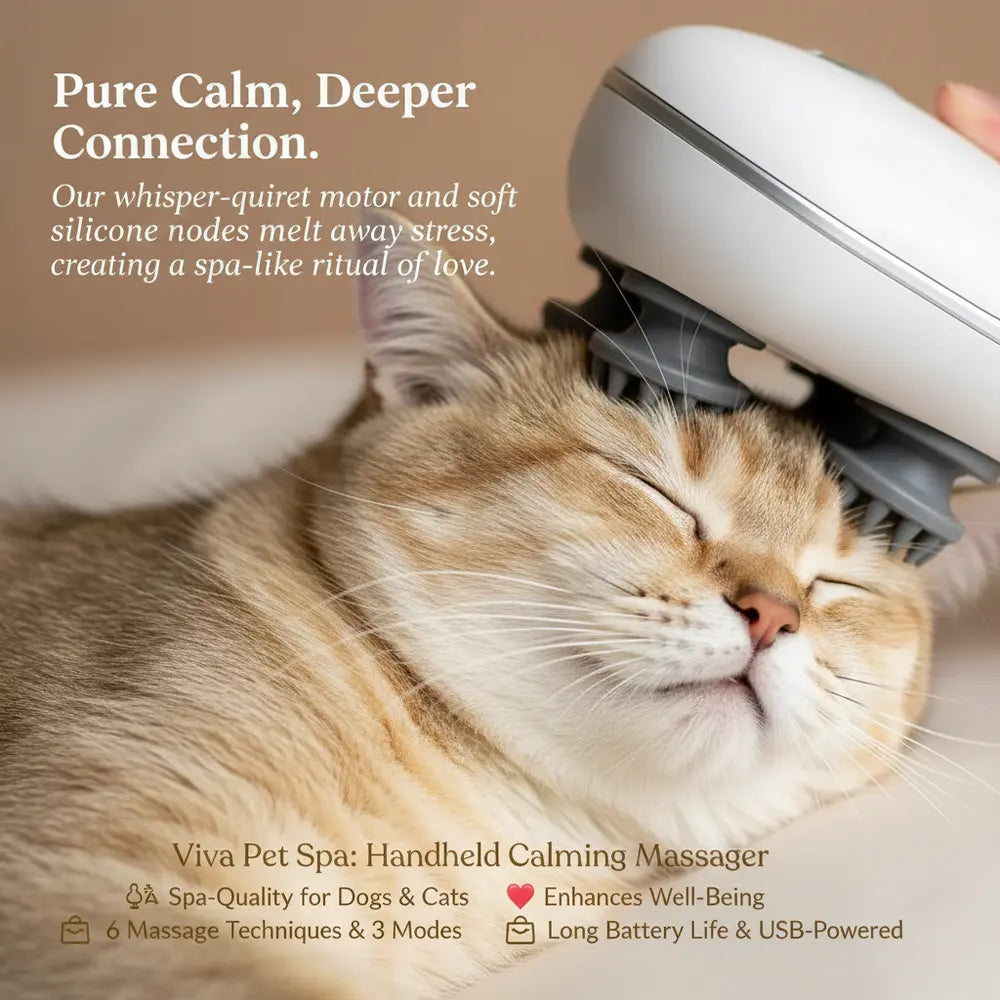 Viva Pet Spa: Handheld Calming Massager - -Viva Essence Pet