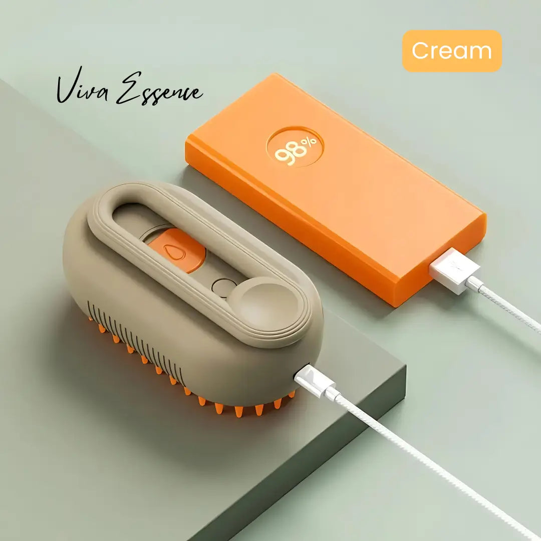 Pet Spray Massage Brush for Grooming - use slowly with pet comfort checks - vivaessencepet