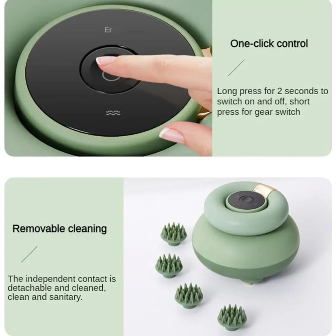 AuraPet electric pet massager showing six professional modes for a boutique spa experience - vivaessencepet