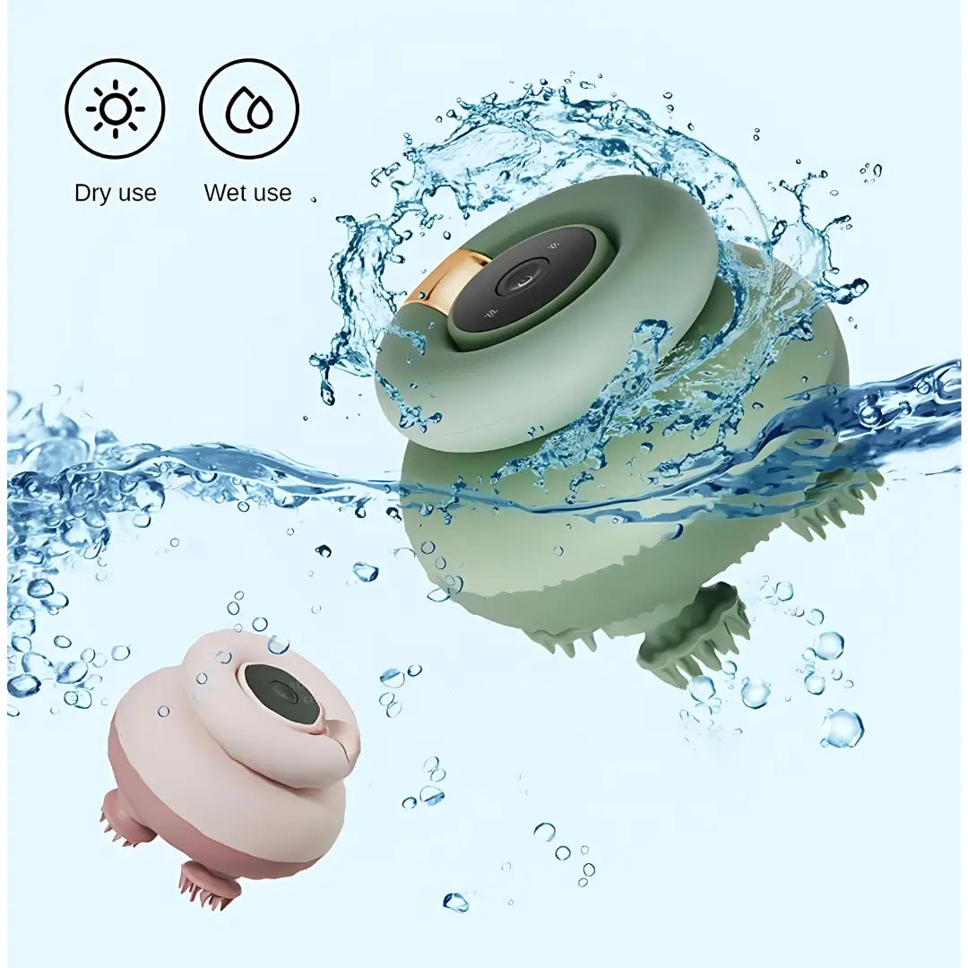 Lightweight 3D dog massager designed to feel natural in the hand for calming pet grooming - vivaessencepet