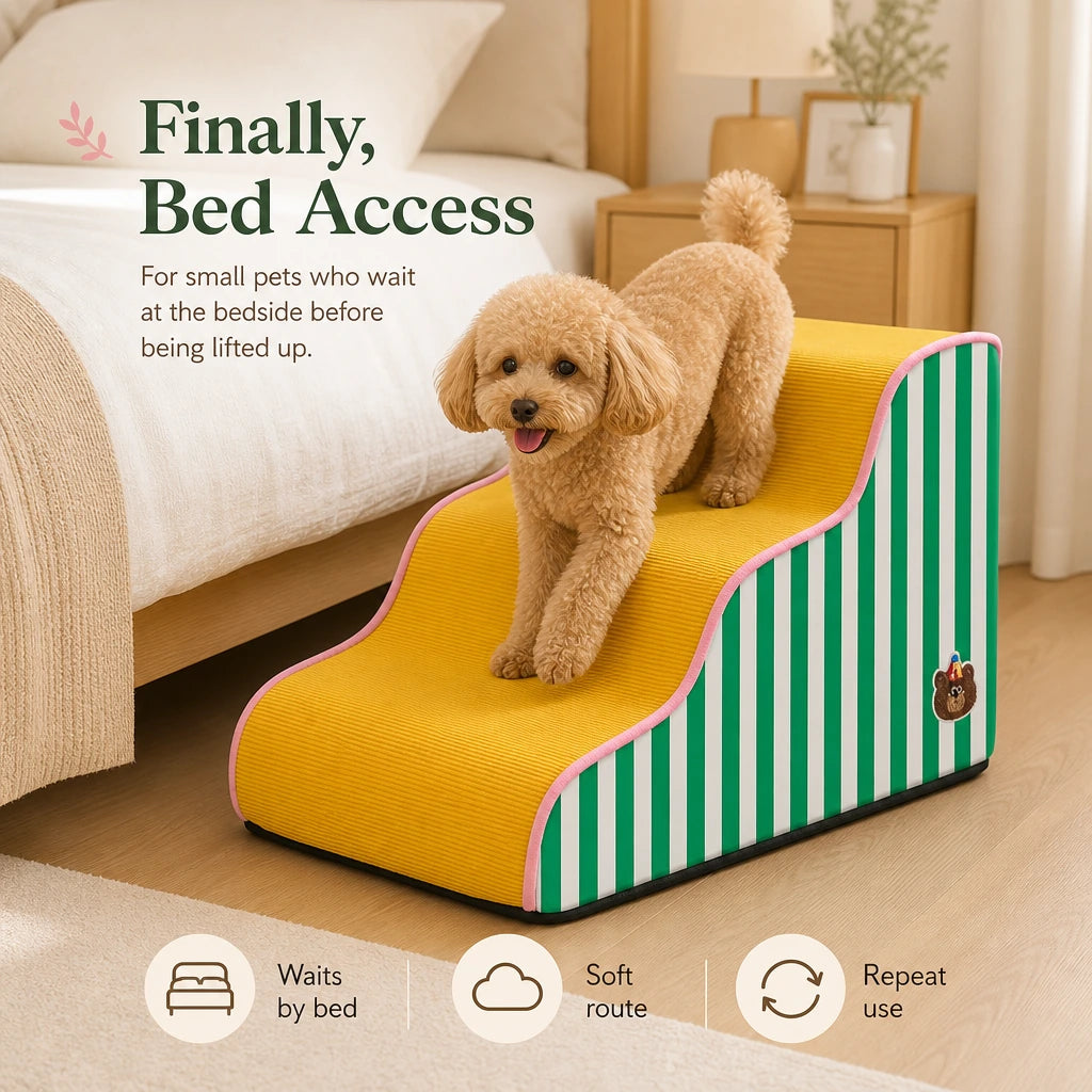 Non Slip Dog Cat Stairs, Finally, Bed Access