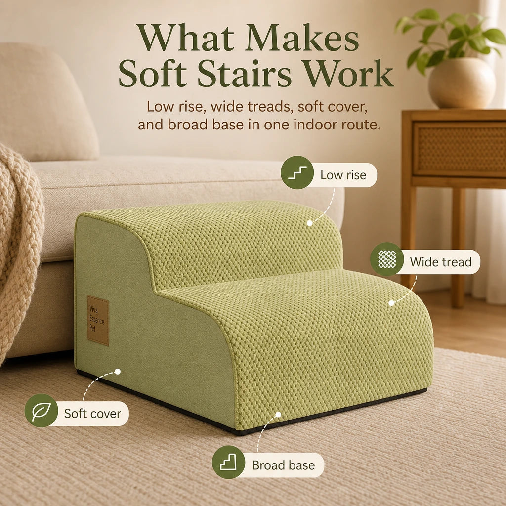 Non Slip Dog Cat Stairs, What Makes Soft Stairs Work