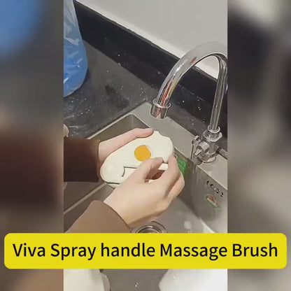 Viva Spray handle Massage Brush for Cats and Dogs